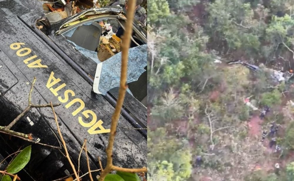 Helicóptero cai em mata de Iaras e três pessoas são resgatadas com vida