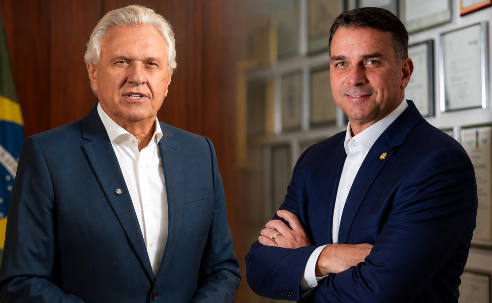 Caiado e Daniel Vilela vão declarar apoio a Flávio Bolsonaro no segundo turno